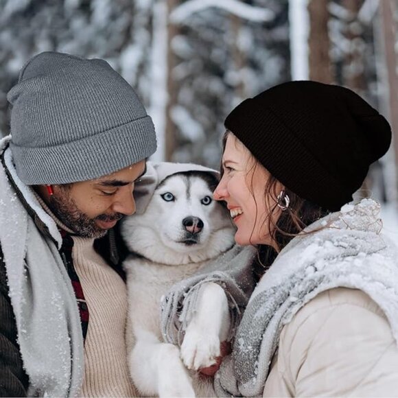 1&2 Pack Beanie for Men Women Slouchy Beanie Hats Winter Knit Caps Soft Ski Hat‎ - Picture 6 of 6